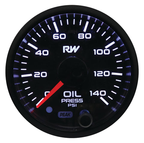 RACEWORKS 52mm Electronic Oil Pressure Gauge Kit