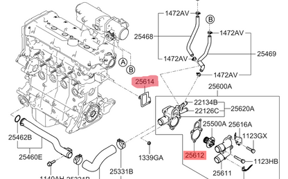 Hyundai Excel Thermostat Housing Gasket Set - image 1