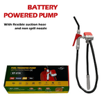 Fuel Transfer Pump with Flexible Suction Hose and Shutoff Nozzle (Includes Racing JUG adaptor