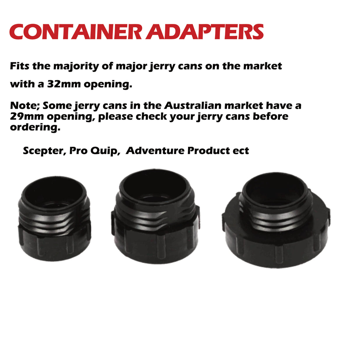Jerry Can Adaptor Set