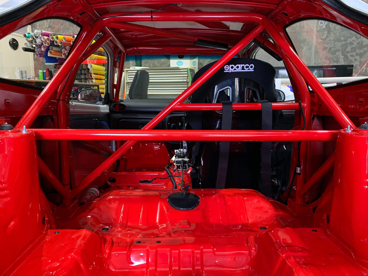 Hyundai Excel Full Weld-In Roll Cage - Excel Garage - image 7