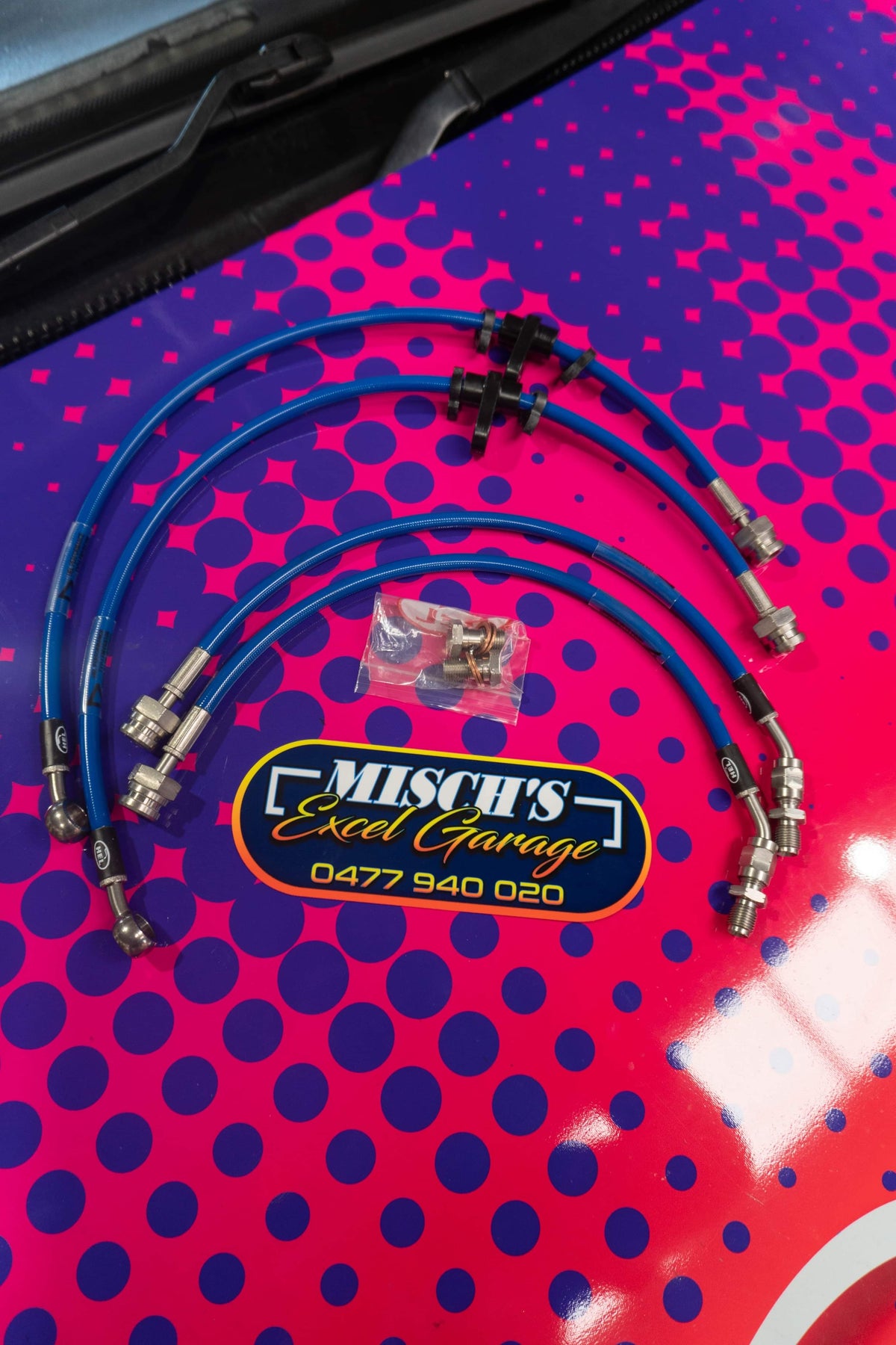 Hyundai Excel Braided Brake Line Kit - image 2