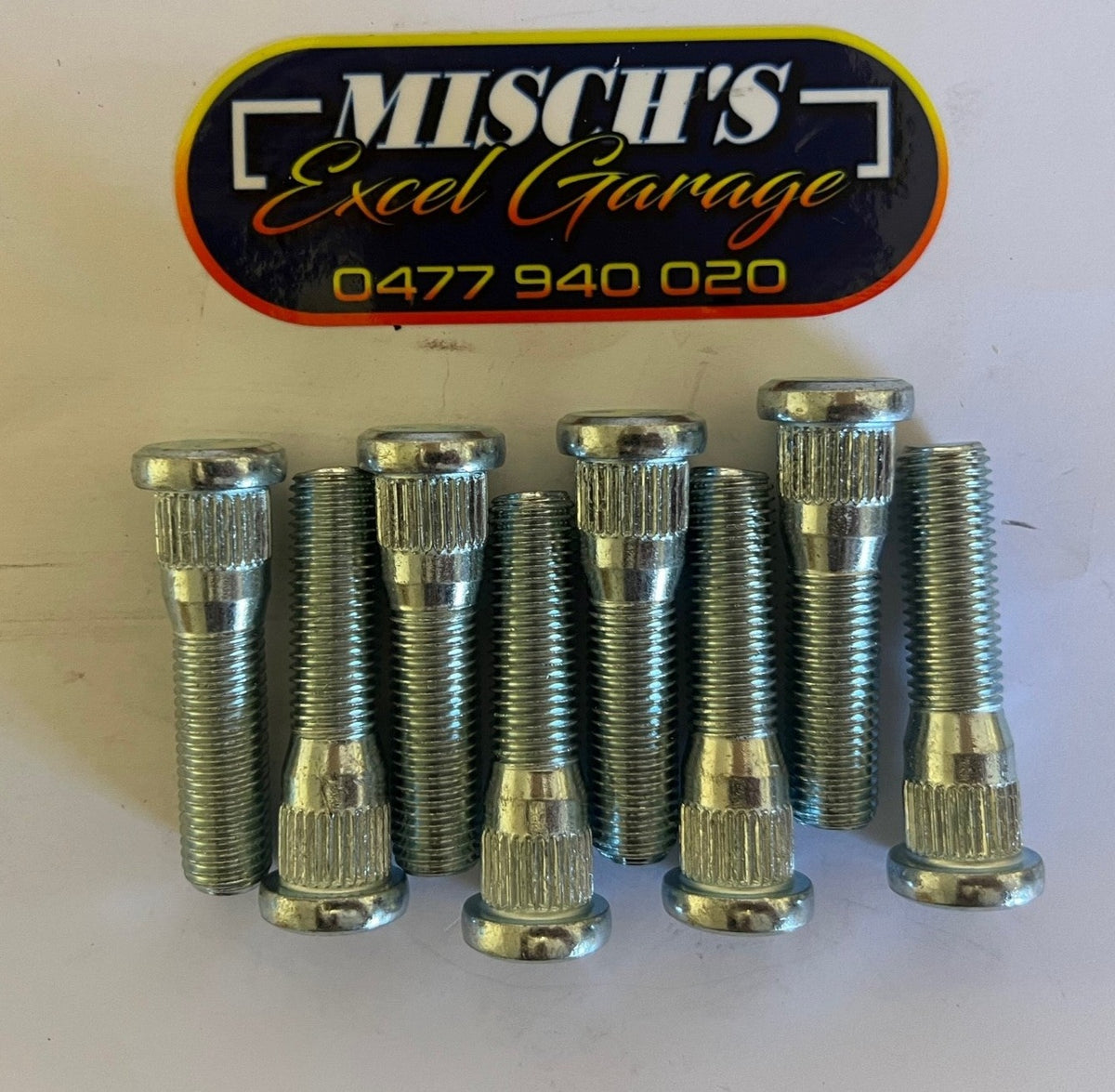 Long wheel stud Misch's Excel Garage